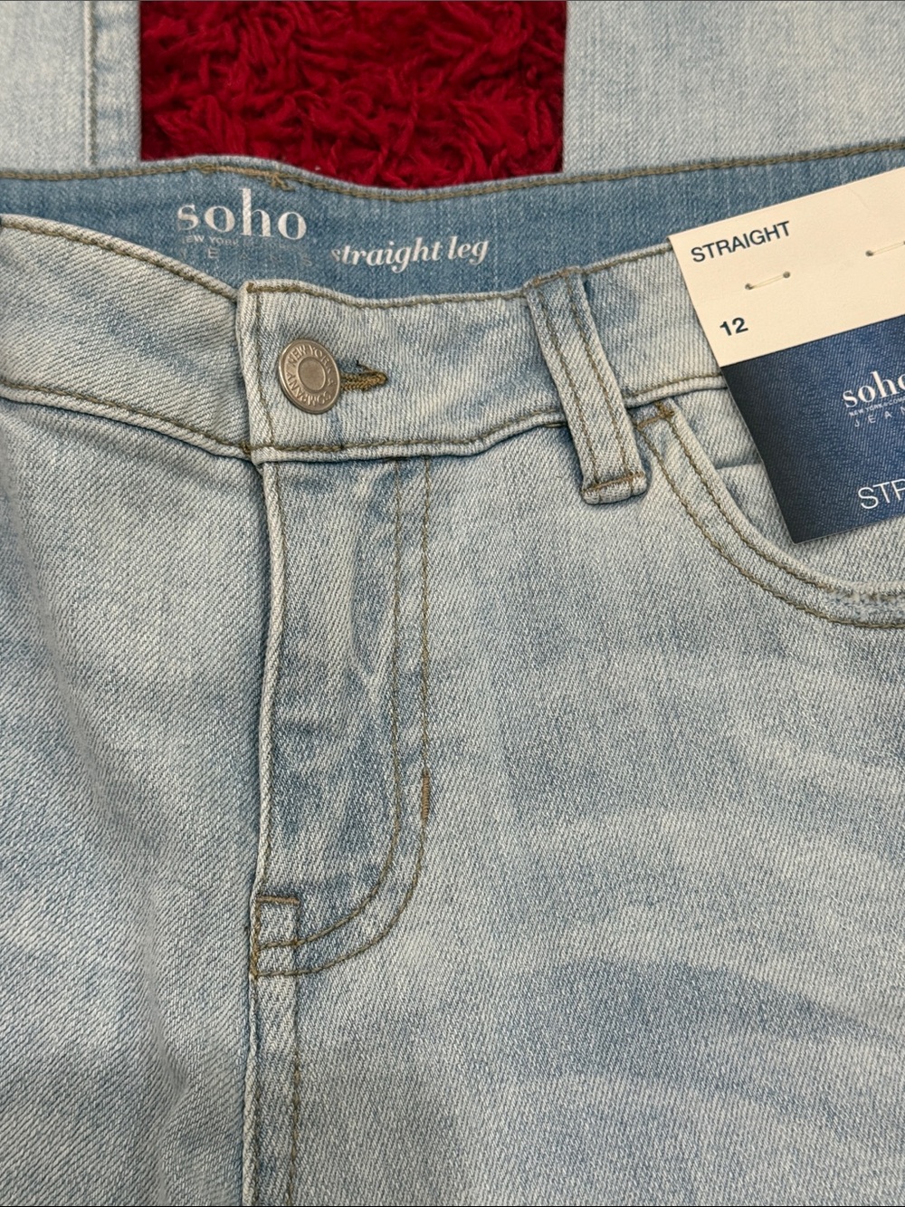 Soho Light Blue Straight Leg Jeans